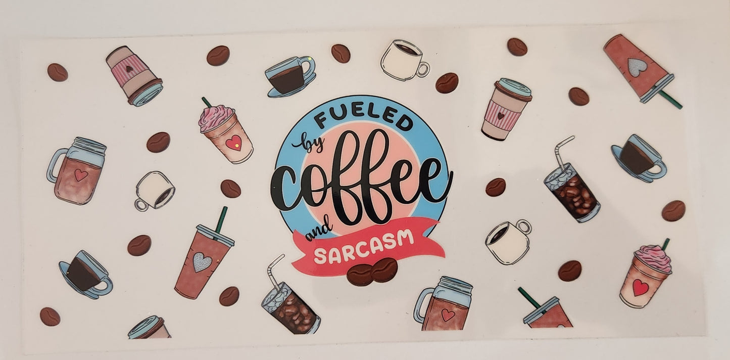 UVDTF Wrap 16oz- Coffee & Sarcasm