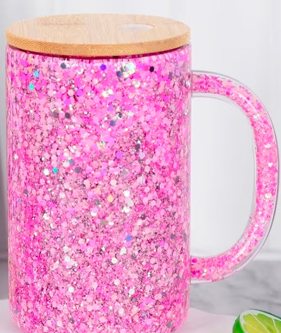 16oz Glass Snowglobe Mug- Custom