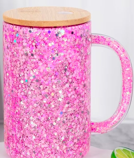 16oz Glass Snowglobe Mug- Custom