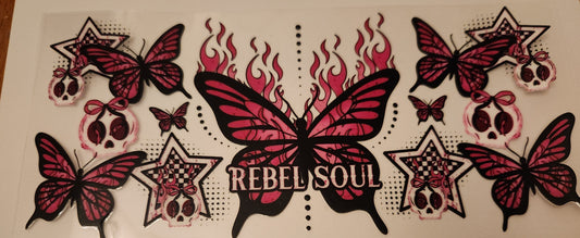 UVDTF Wrap- 16oz Rebel Soul Butterfly