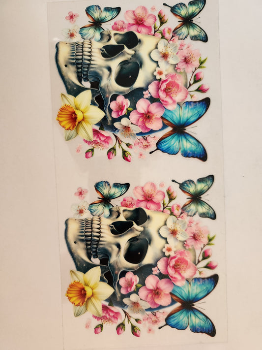 Cup Wrap- Butterfly Skull