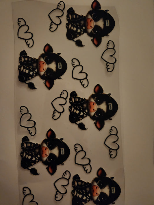 Cup Wrap- Cows & Hearts