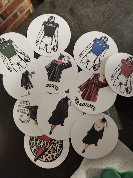 Custom Freshie- Round Cardstock Graduation