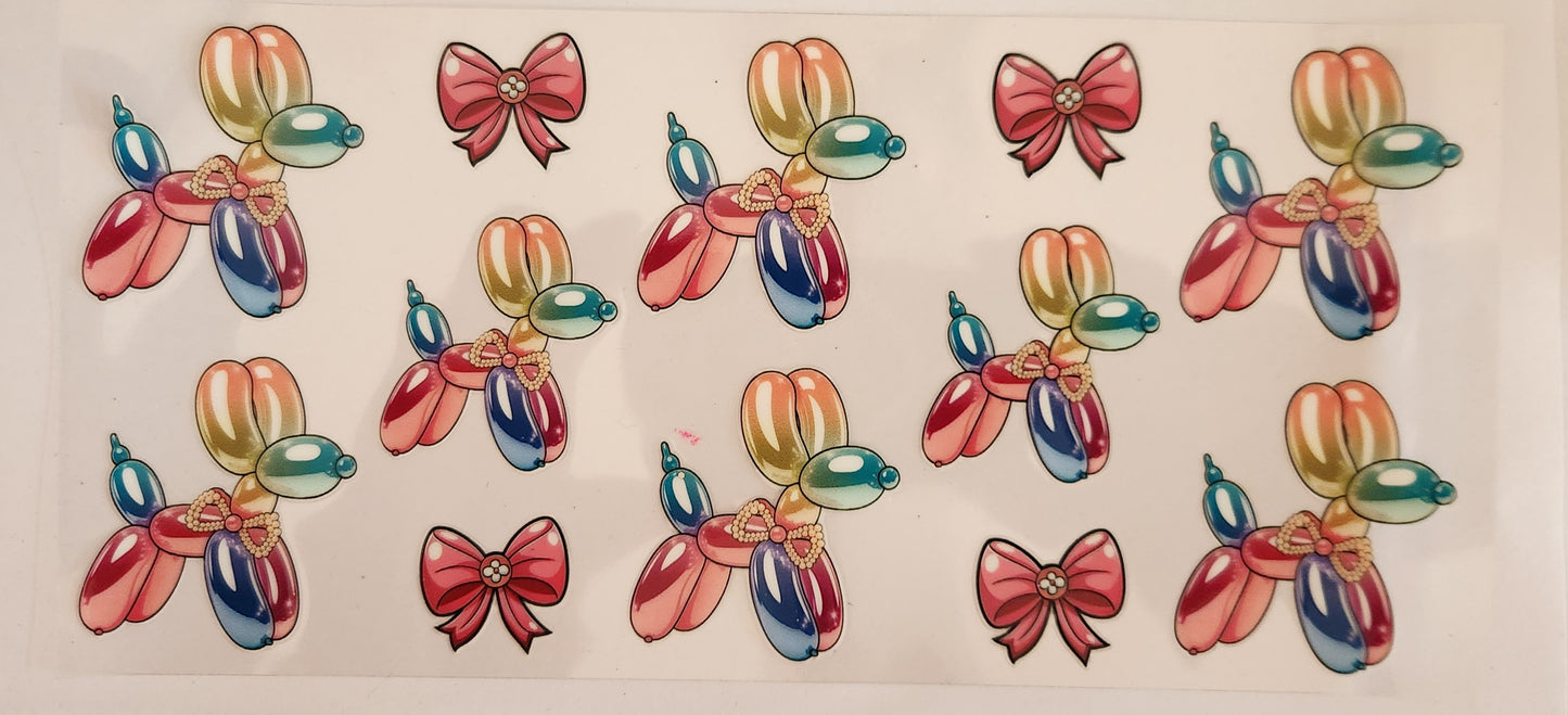 UVDTF 16oz Wrap- Balloon Dog Multi Color