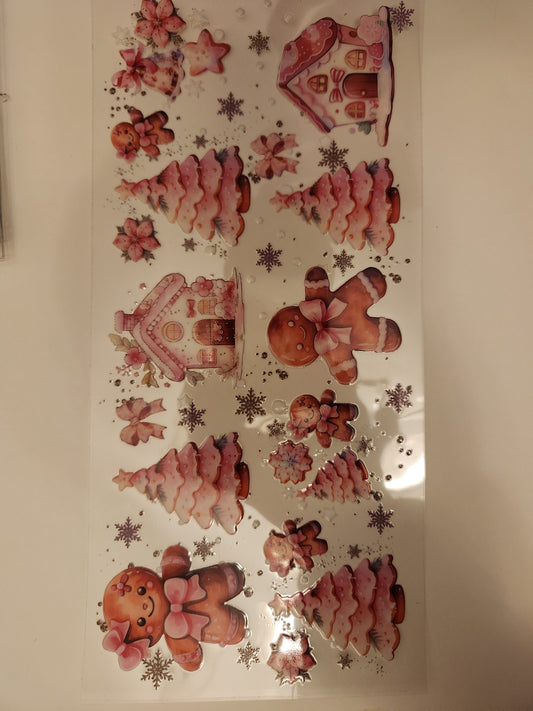 Cup Wrap- Gingerbread Pink