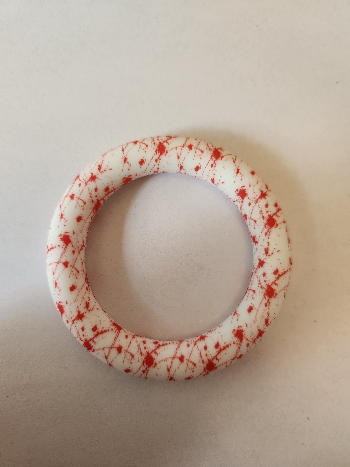 65mm Silicone Rings- Red Splatter