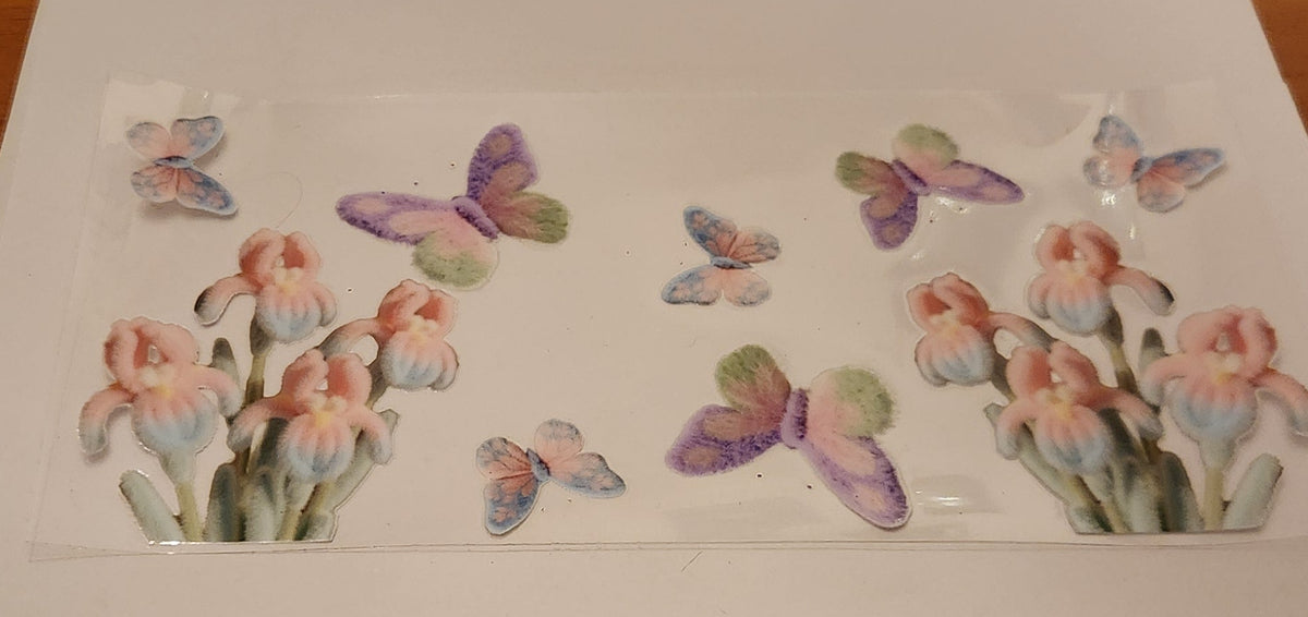 UVDTF 16oz Cup Wrap- Multi Color Butterflies