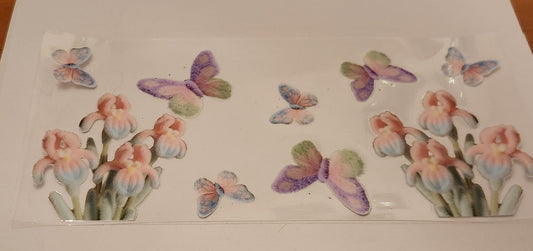 UVDTF 16oz Cup Wrap- Multi Color Butterflies
