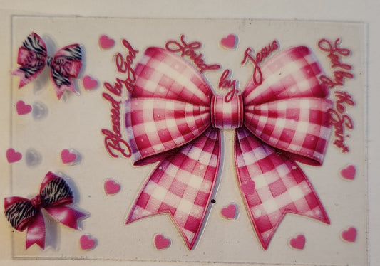 UVDTF Credit Card Wrap- Bows