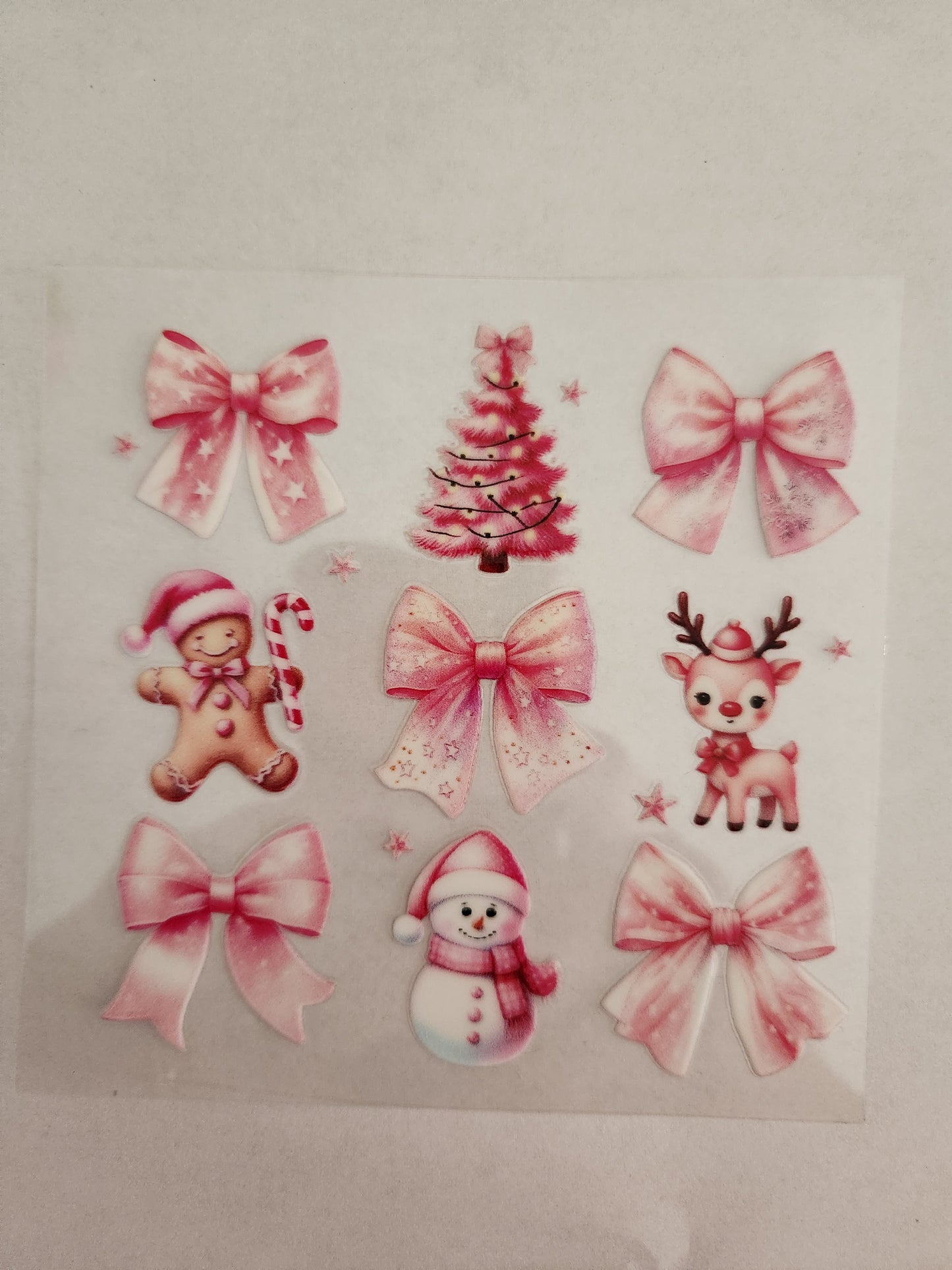 UVDTF DecalCup Wrap- Pink Xmas