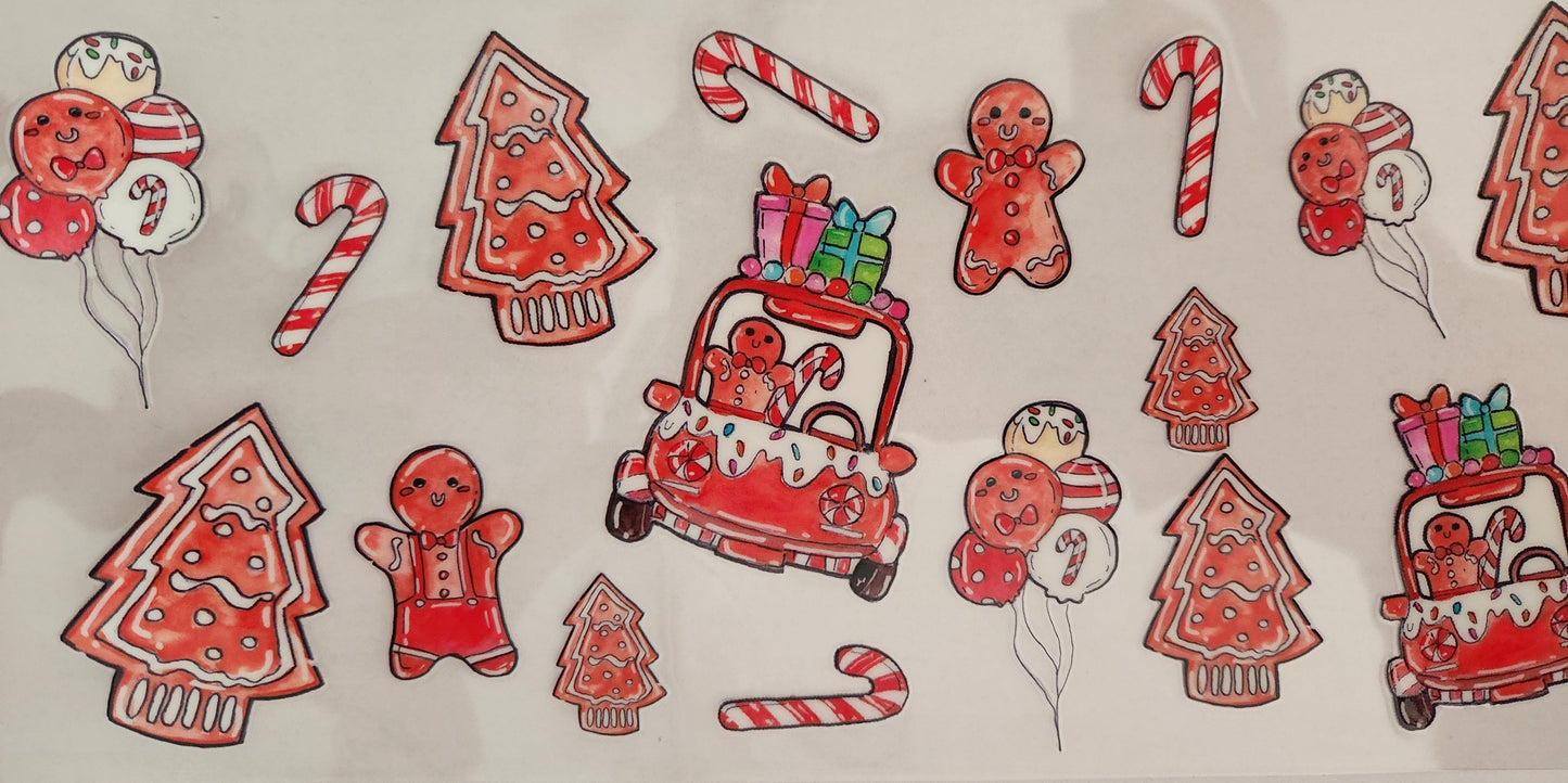 UVDTF 16oz Cup Wrap- Gingerbread