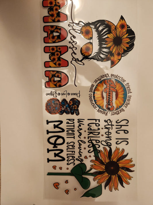 Cup Wrap- Mama Sunflower