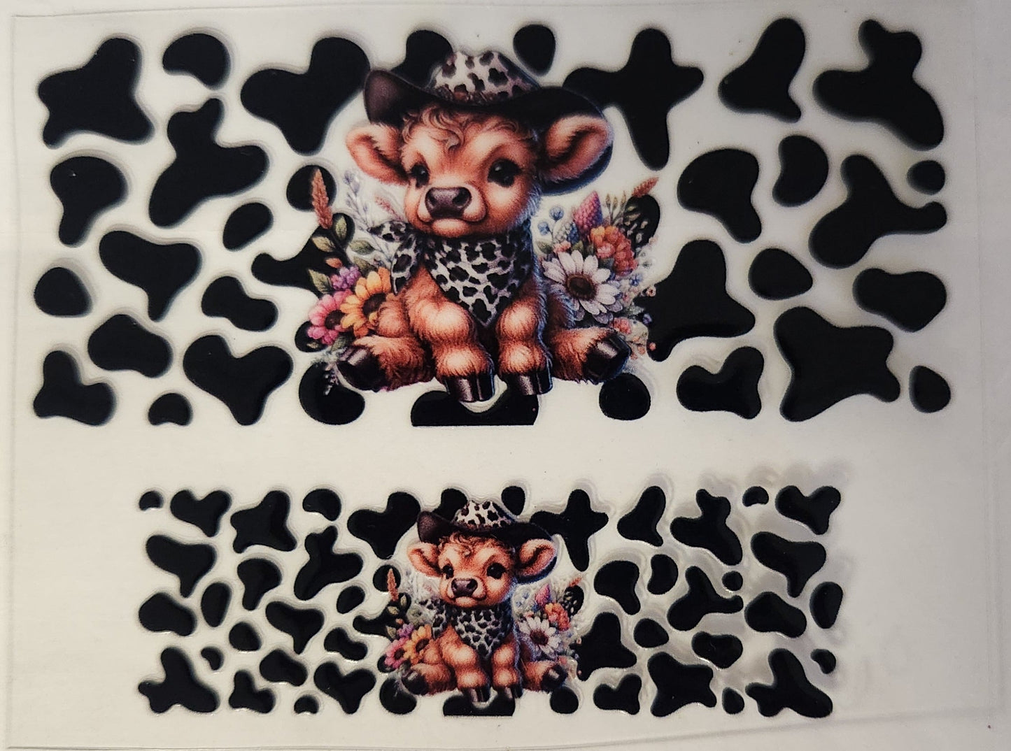 UVDTF Mini Tumbler Keychain Wrap (single) Cute Cow