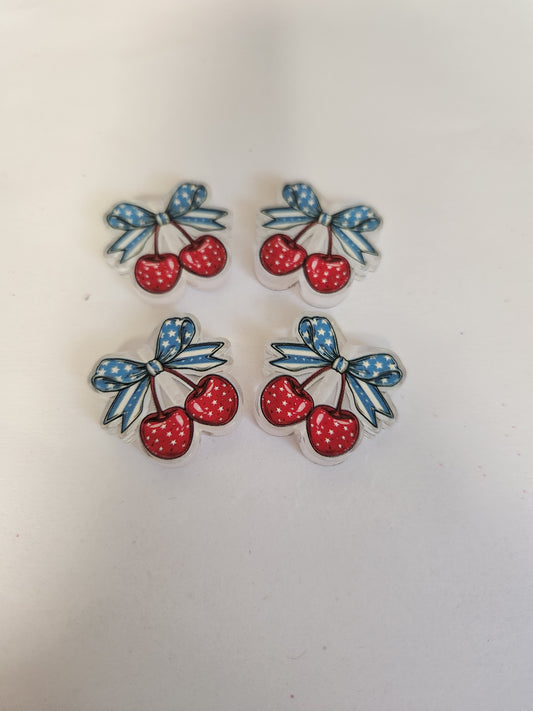 Flat Back Acrylic Mini- Cherries