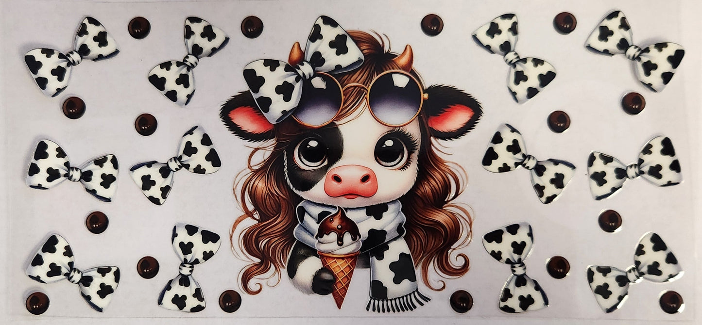 UVDTF Wrap 16oz- Cow Print Girly Cow
