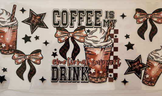 UVDTF Wrap- Coffee Support