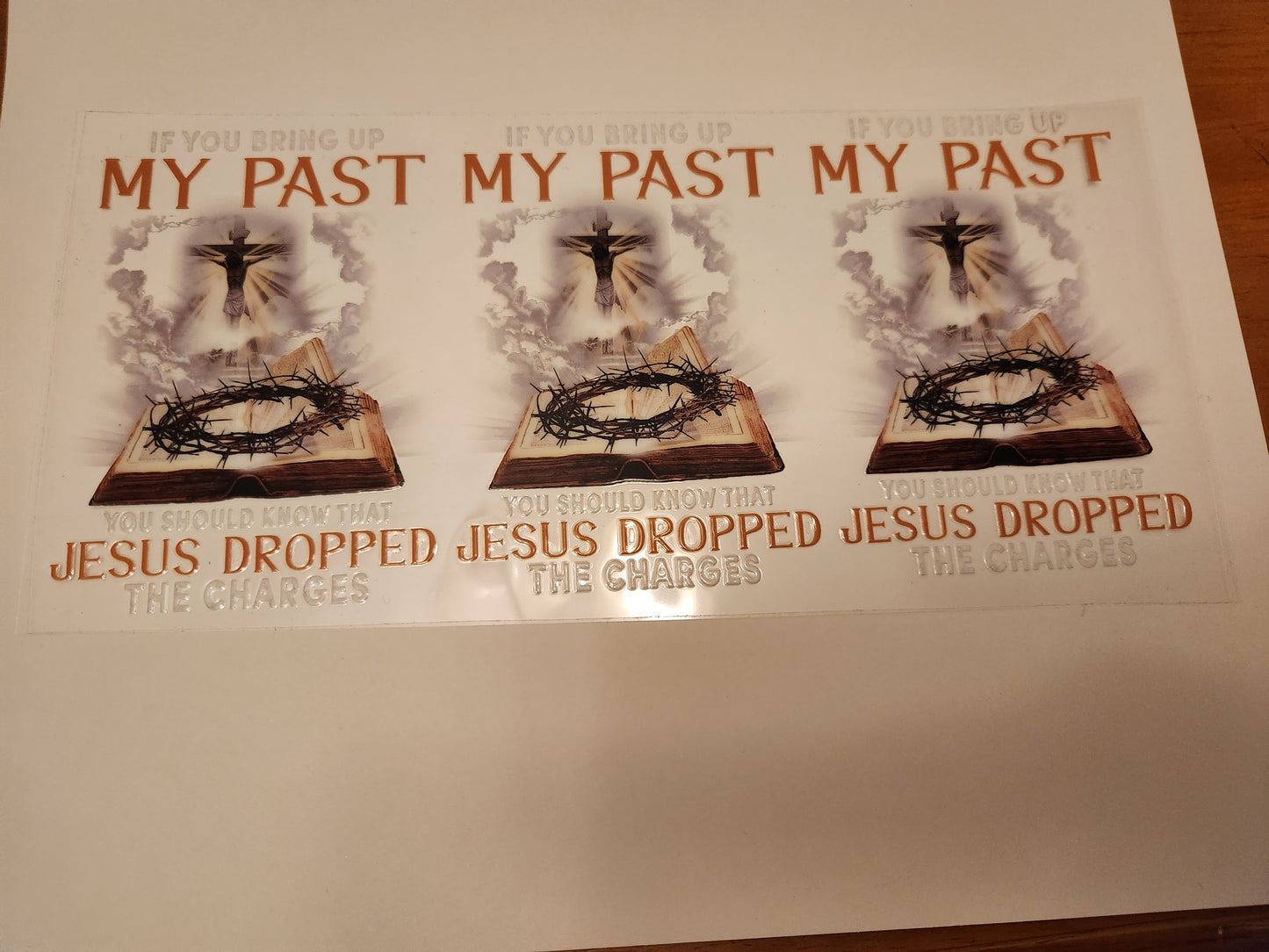 UVDTF Wrap 16oz- Jesus Dropped the Charges