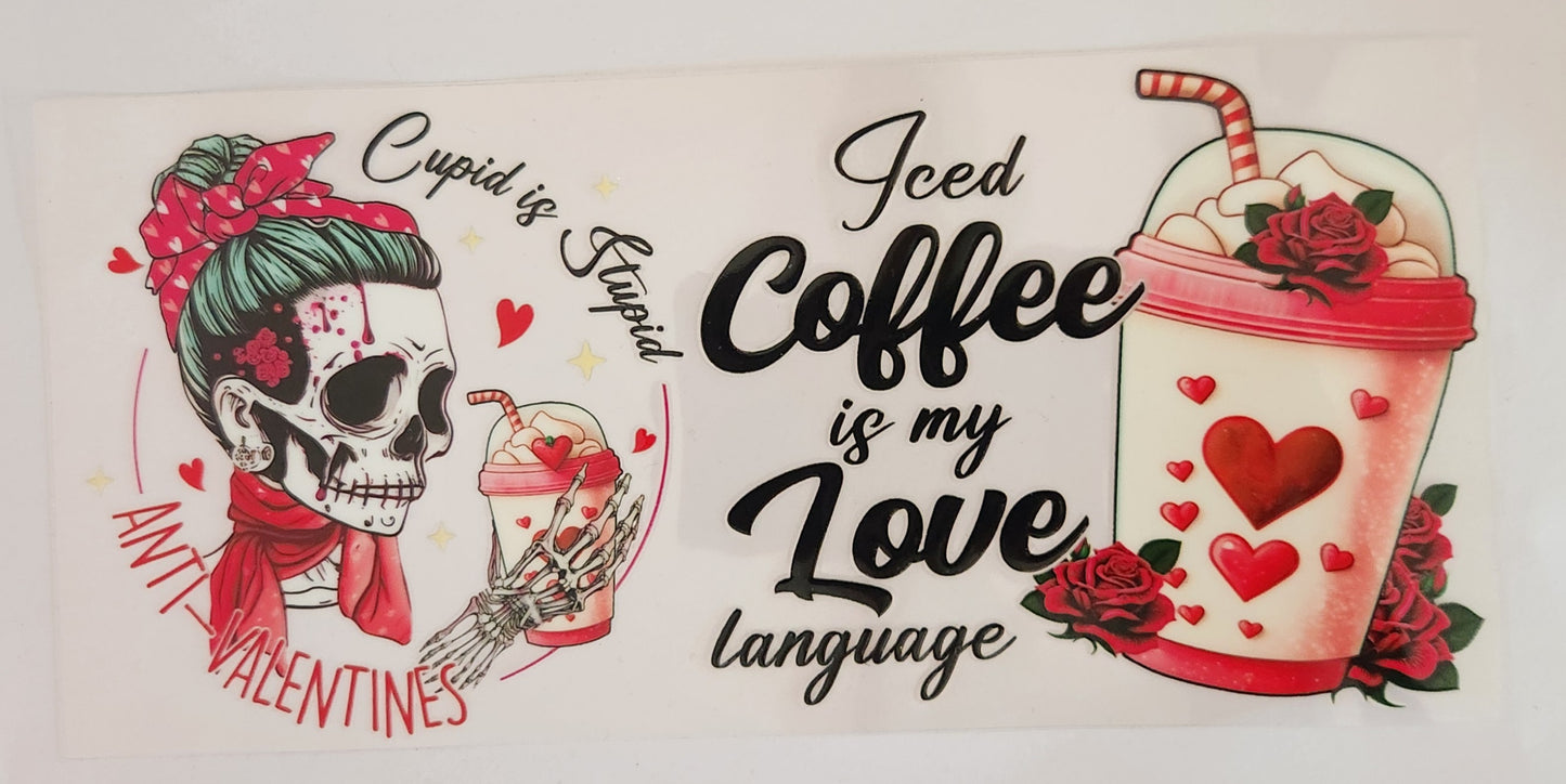 UVDTF Wrap 16oz- Coffee Love Language