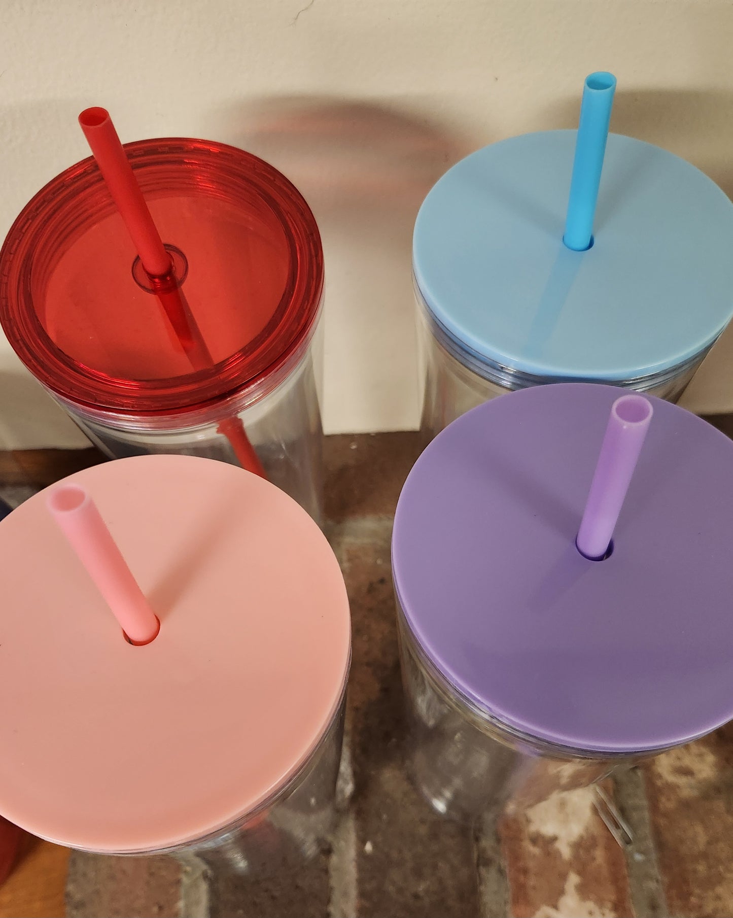 24 oz Acrylic Snowglobe Colored- Custom
