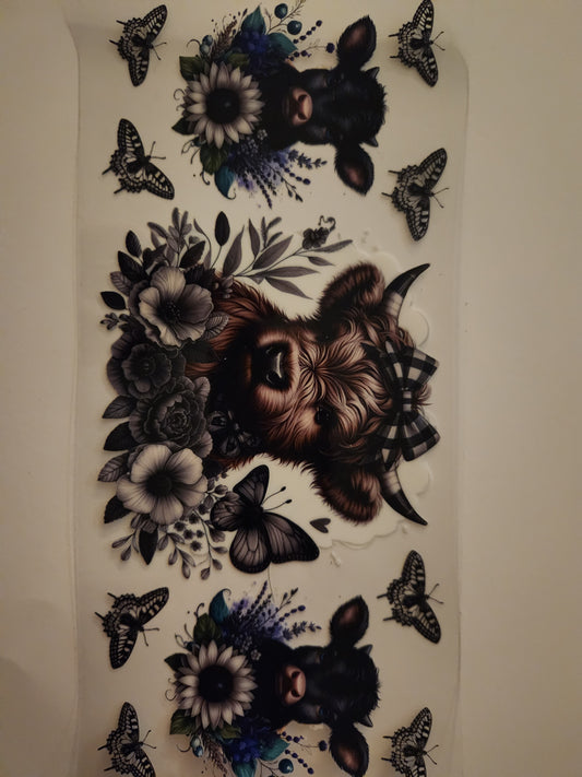 Cup Wrap- Cow & Butterfly