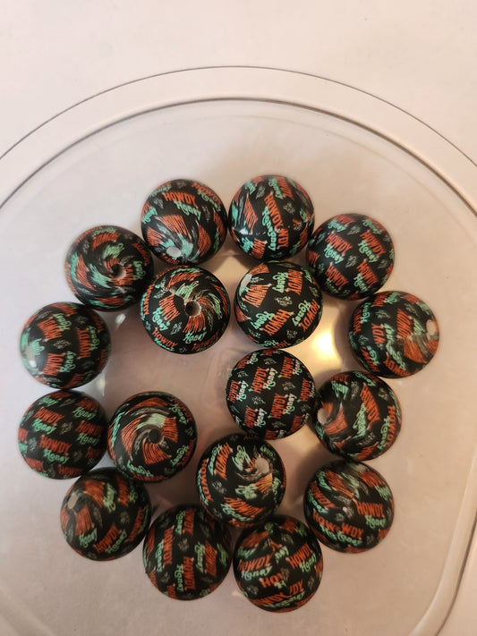 15mm Printed Silicone Beads- Howdy Honey