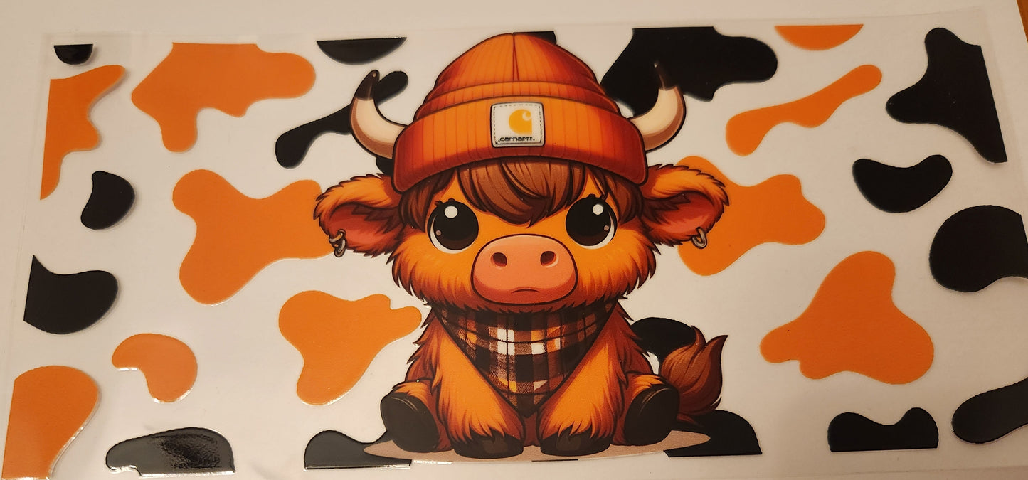 UVDTF Wrap- 16oz Camo Cow