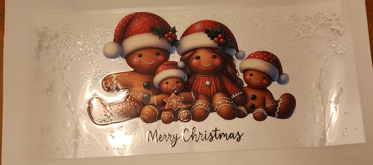 UVDTF 16oz Cup Wrap- Gingerbread Family