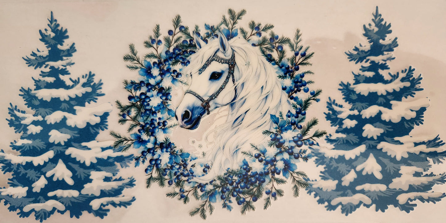 UVDTF 16oz Cup Wrap- Winter Horse