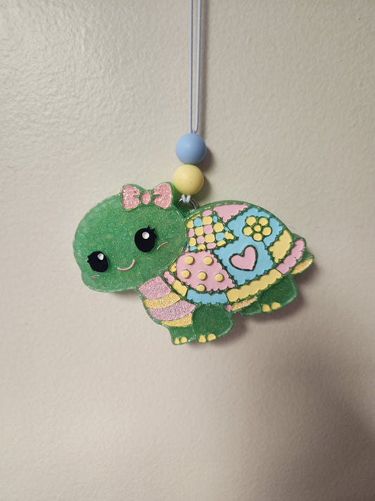 Custom Freshie- Patch Work Turtle