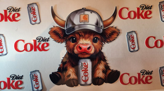 UVDTF Wrap- 16oz Diet Soda Cow