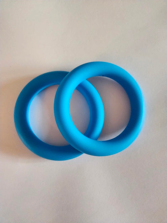 65mm Silicone Rings- Blue.