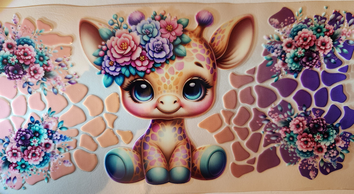 UVDTF Wrap- 16oz Baby Giraffe