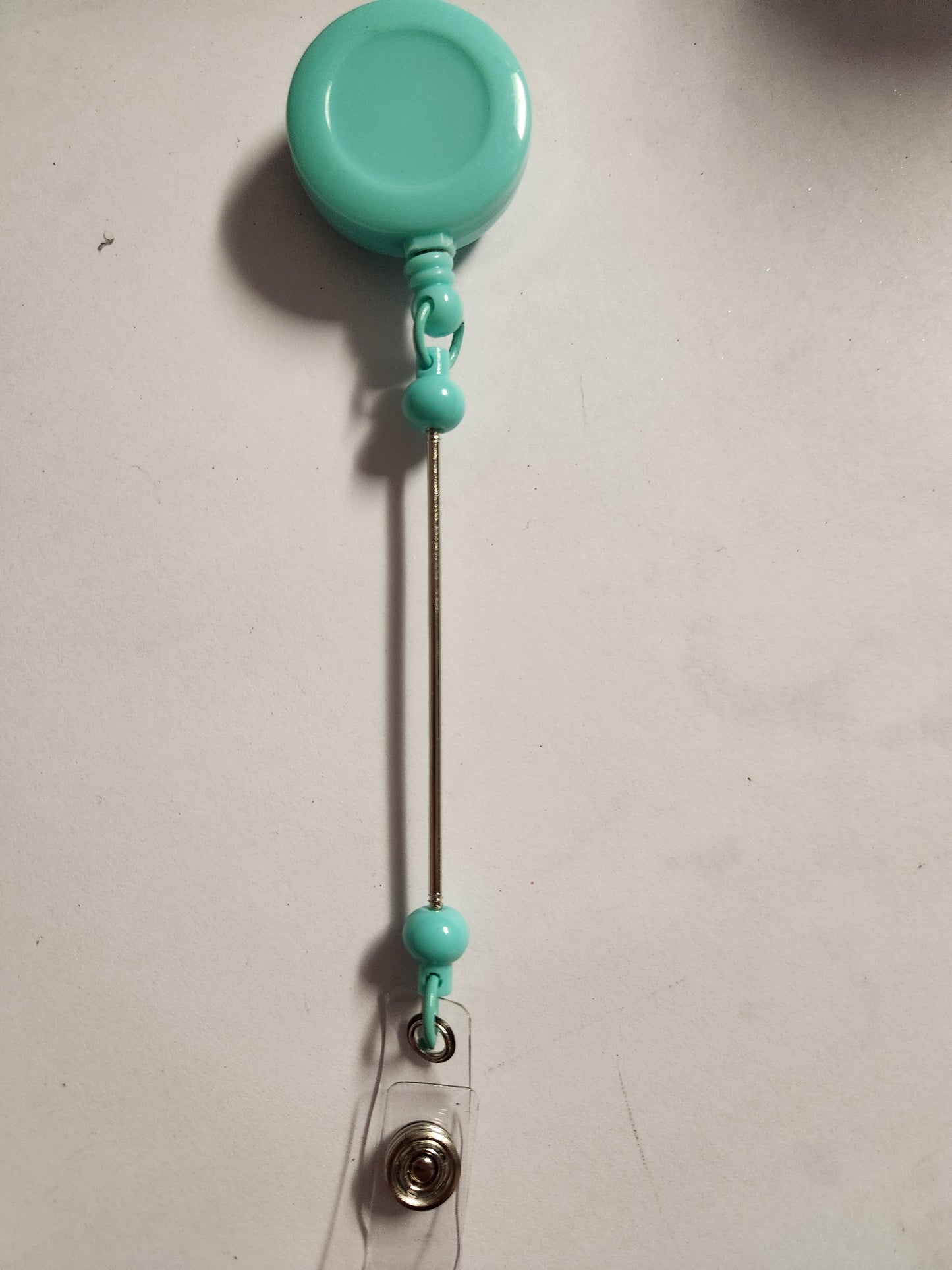 Beadable Badge Reel Blanks- Mint Green