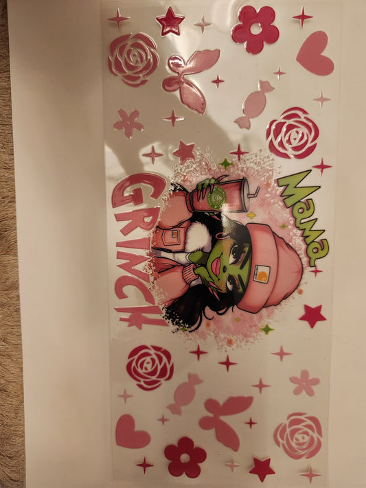 Cup Wrap- Grinch Mama