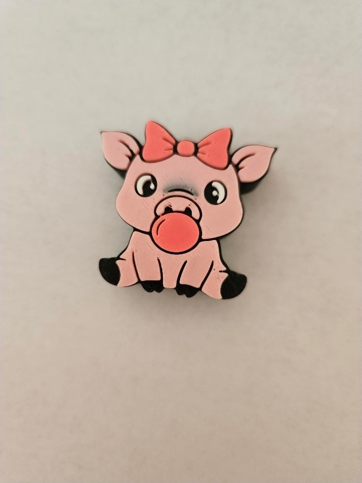 Straw Topper- 3D Printed Piggie Straw Topper