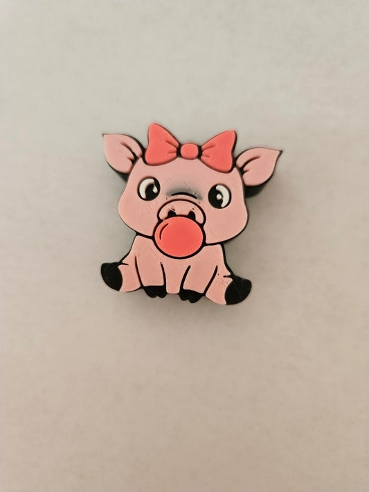 Straw Topper- 3D Printed Piggie Straw Topper