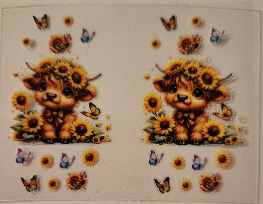 UVDTF Hotel Keychain (Single) - Sunflower Cow