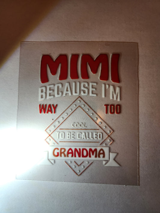 UVDTF Decal- Mimi