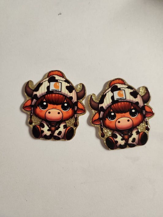 Flat Back Acrylic- Cow