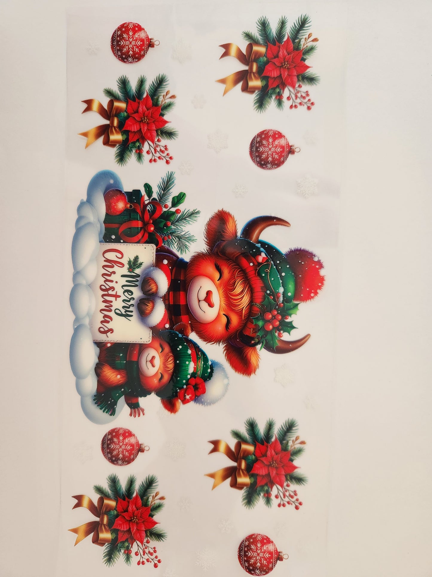 Cup Wrap- Christmas Cow